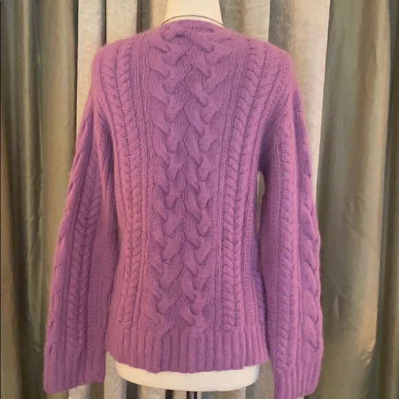 J. Crew Angora Lambswool Cable Knit Sweater - Picture 6 of 8